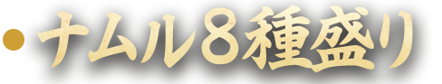 ナムル8種盛り